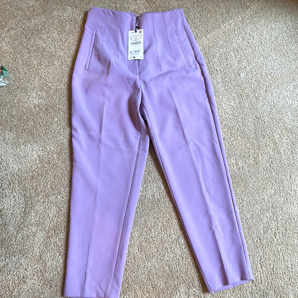 Zara lavender pants size large. New with tags never worn!